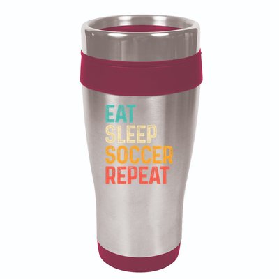 Eat Sleep Soccer Repeat Cool Soccer Lover Player 16oz Travel Tumbler
