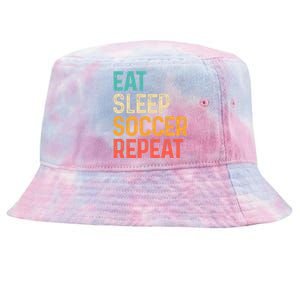 Eat Sleep Soccer Repeat Cool Soccer Lover Player Tie-Dyed Bucket Hat