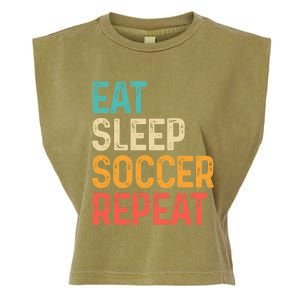 Eat Sleep Soccer Repeat Cool Soccer Lover Player Garment-Dyed Women's Muscle Tee