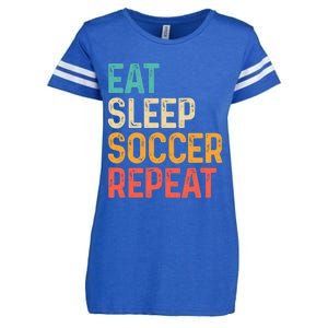 Eat Sleep Soccer Repeat Cool Soccer Lover Player Enza Ladies Jersey Football T-Shirt