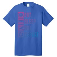 Eat Sleep Ski Repeat Ladies Ski Gift Tall T-Shirt