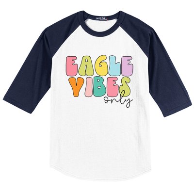 Eagles School Sports Fan Team Spirit Baseball Sleeve Shirt