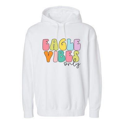 Eagles School Sports Fan Team Spirit Garment-Dyed Fleece Hoodie