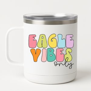 Eagles School Sports Fan Team Spirit 12 oz Stainless Steel Tumbler Cup