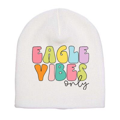 Eagles School Sports Fan Team Spirit Short Acrylic Beanie