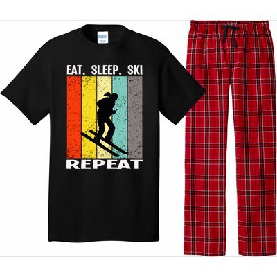 Eat Sleep Ski Repeat Ski Gift Pajama Set