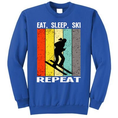 Eat Sleep Ski Repeat Ski Gift Sweatshirt