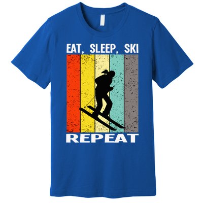 Eat Sleep Ski Repeat Ski Gift Premium T-Shirt