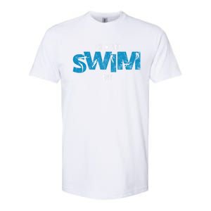 Eat Sleep Swim Repeat Gift Funny Retro Swimmer Gift Softstyle CVC T-Shirt