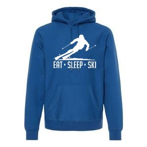 Eat Sleep Ski Skiing Skier Snow Winter Vacation Gift Great Gift Premium Hoodie