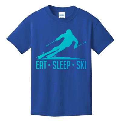 Eat Sleep Ski Skiing Skier Snow Winter Vacation Gift Great Gift Kids T-Shirt