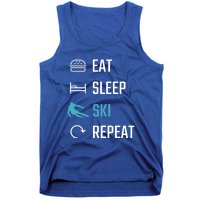 Eat Sleep Ski Repeat Skiing Funny Gift Tank Top