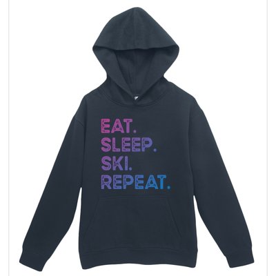 Eat Sleep Ski Repeat Funny Ski Meaningful Gift Urban Pullover Hoodie