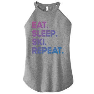 Eat Sleep Ski Repeat Funny Ski Meaningful Gift Women's Perfect Tri Rocker Tank