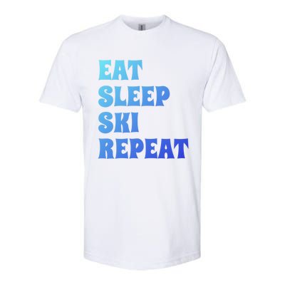 Eat Sleep Ski Repeat Cool Winter Sport Ski Lover Gift Great Gift Softstyle® CVC T-Shirt