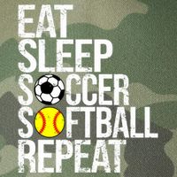Eat Sleep Soccer Softball Repeat Funny Ball Legacy Tie Dye Trucker Hat