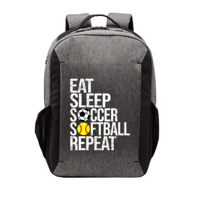 Eat Sleep Soccer Softball Repeat Funny Ball Vector Backpack
