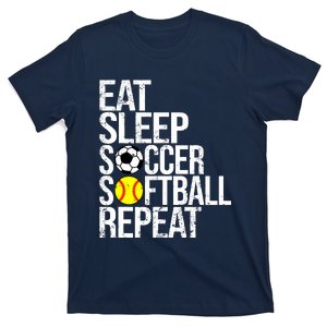 Eat Sleep Soccer Softball Repeat Funny Ball T-Shirt