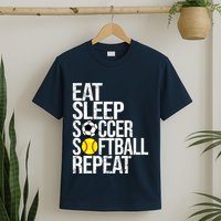 Eat Sleep Soccer Softball Repeat Funny Ball T-Shirt