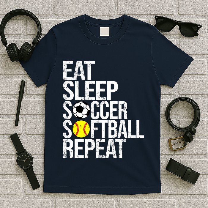 Eat Sleep Soccer Softball Repeat Funny Ball T-Shirt