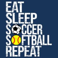 Eat Sleep Soccer Softball Repeat Funny Ball T-Shirt