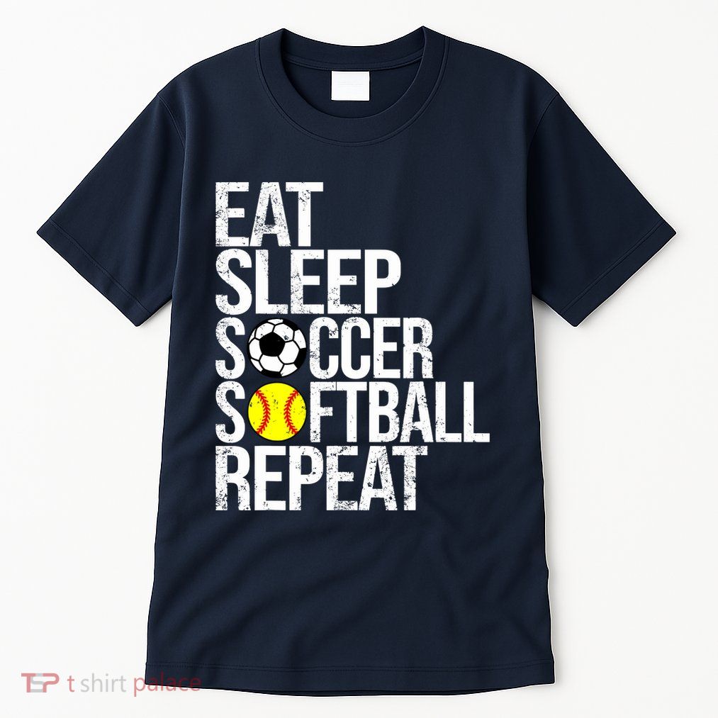 Eat Sleep Soccer Softball Repeat Funny Ball Tall T-Shirt