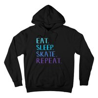 Eat Sleep Skate Repeat Ice Or Roller Skating Hoodie