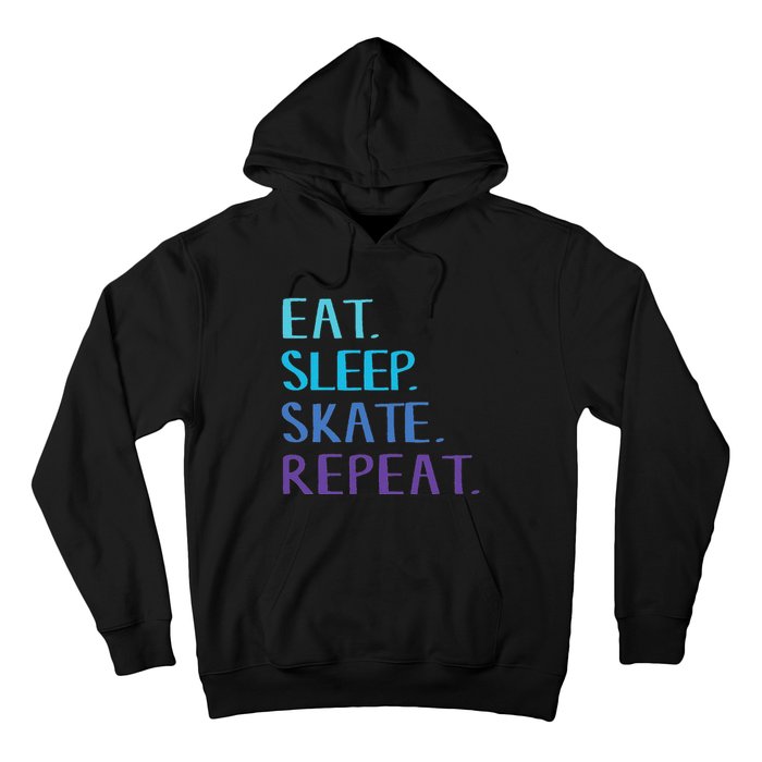 Eat Sleep Skate Repeat Ice Or Roller Skating Hoodie