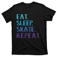 Eat Sleep Skate Repeat Ice Or Roller Skating T-Shirt