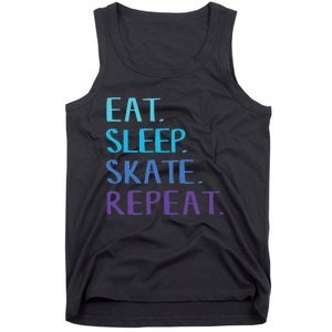 Eat Sleep Skate Repeat Ice Or Roller Skating Tank Top