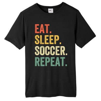 Eat Sleep Soccer Repeat Funny Soccer Player Coach Vintage Tall Fusion ChromaSoft Performance T-Shirt