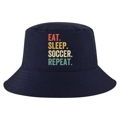 Eat Sleep Soccer Repeat Funny Soccer Player Coach Vintage Cool Comfort Performance Bucket Hat