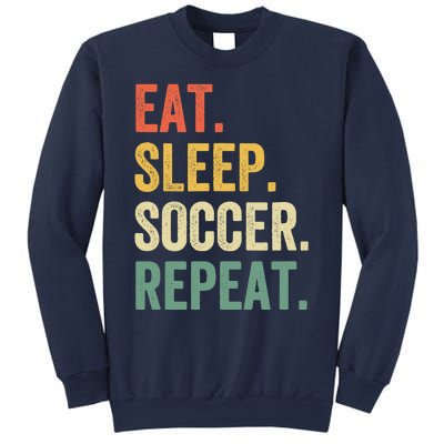 Eat Sleep Soccer Repeat Funny Soccer Player Coach Vintage Sweatshirt