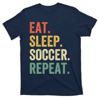 Eat Sleep Soccer Repeat Funny Soccer Player Coach Vintage T-Shirt