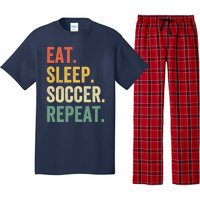 Eat Sleep Soccer Repeat Funny Soccer Player Coach Vintage Pajama Set