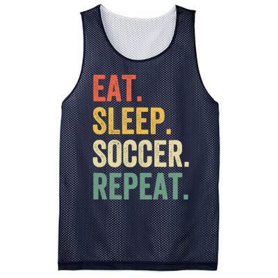 Eat Sleep Soccer Repeat Funny Soccer Player Coach Vintage Mesh Reversible Basketball Jersey Tank