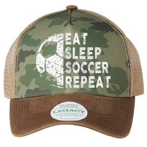 Eat Sleep Soccer Repeat Football Player Fan Funny Legacy Tie Dye Trucker Hat