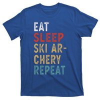 Eat Sleep Ski Archery Repeat Funny Player Gift Idea Vintage Gift T-Shirt