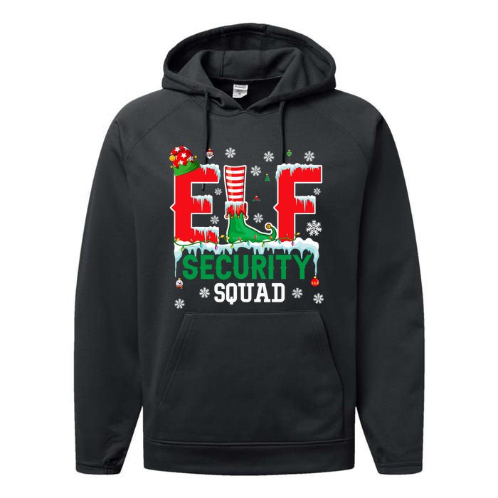 Elf Security Squad Christmas Elf Matching Family Lover Performance Fleece Hoodie