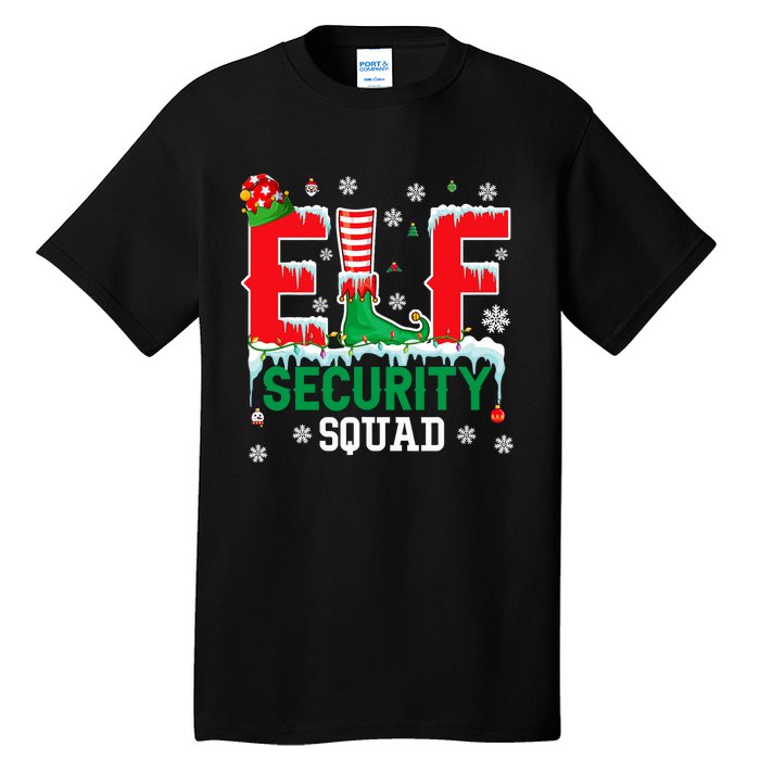 Elf Security Squad Christmas Elf Matching Family Lover Tall T-Shirt