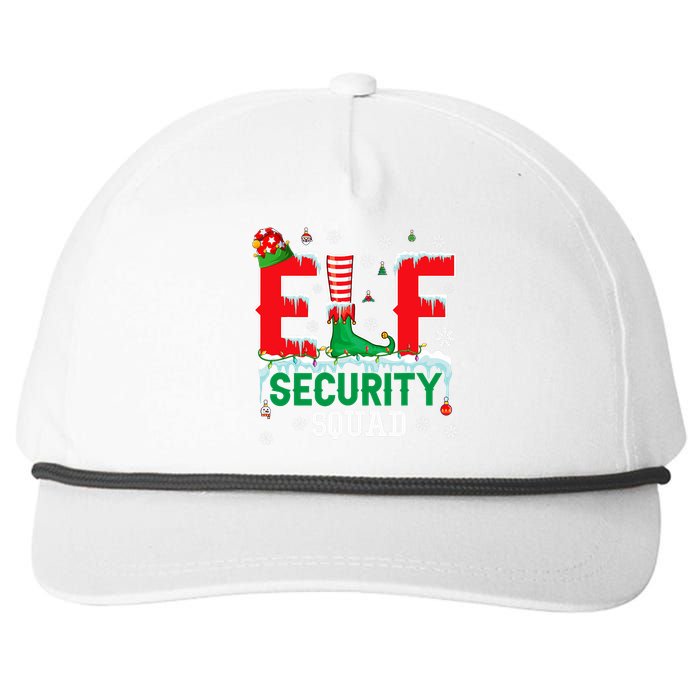 Elf Security Squad Christmas Elf Matching Family Lover Snapback Five-Panel Rope Hat