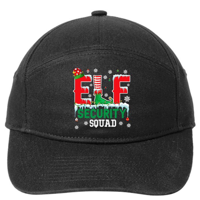 Elf Security Squad Christmas Elf Matching Family Lover 7-Panel Snapback Hat