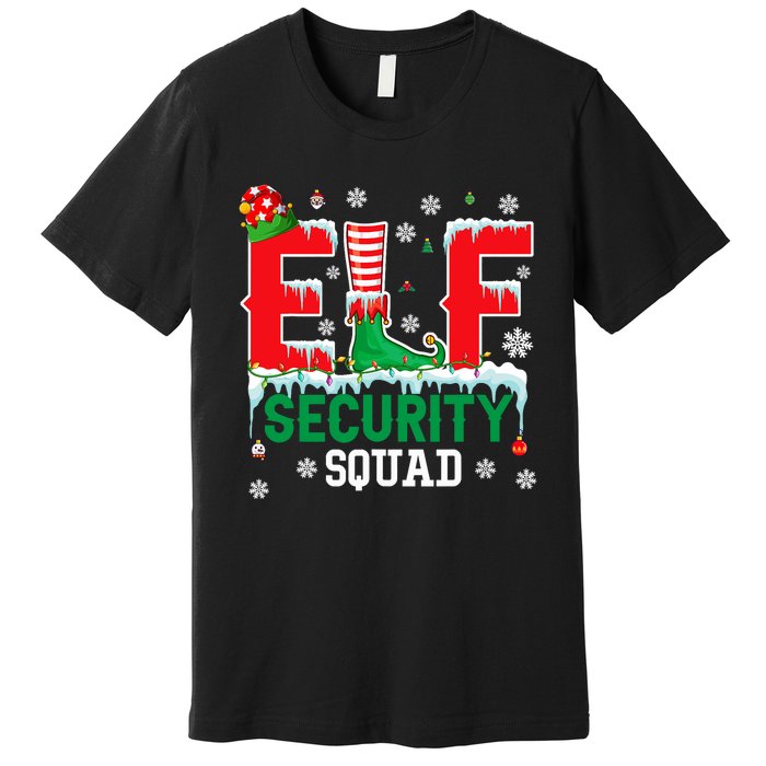 Elf Security Squad Christmas Elf Matching Family Lover Premium T-Shirt