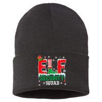 Elf Security Squad Christmas Elf Matching Family Lover Sustainable Knit Beanie