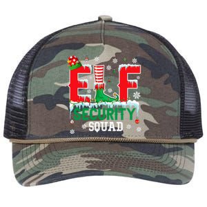 Elf Security Squad Christmas Elf Matching Family Lover Retro Rope Trucker Hat Cap