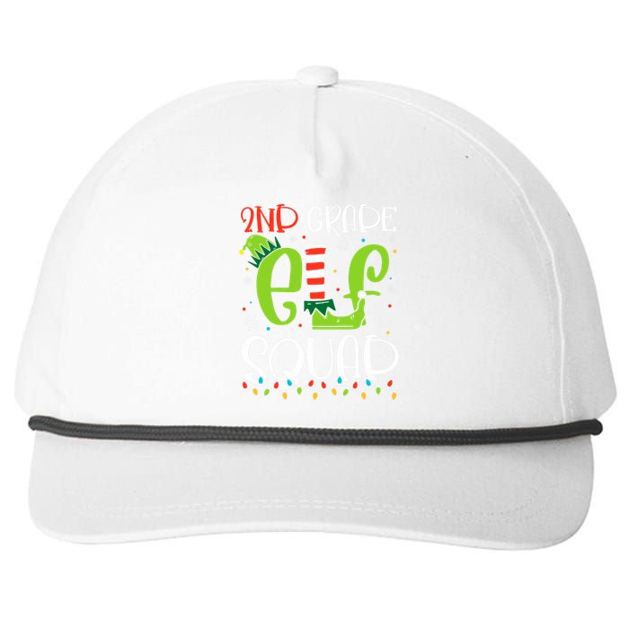 Elf Squad Second Grade Teacher Christmas 2nd Grade Teacher Snapback Five-Panel Rope Hat