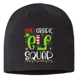 Elf Squad Second Grade Teacher Christmas 2nd Grade Teacher Sustainable Beanie