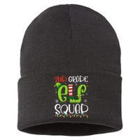 Elf Squad Second Grade Teacher Christmas 2nd Grade Teacher Sustainable Knit Beanie