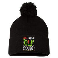 Elf Squad Second Grade Teacher Christmas 2nd Grade Teacher Pom Pom 12in Knit Beanie