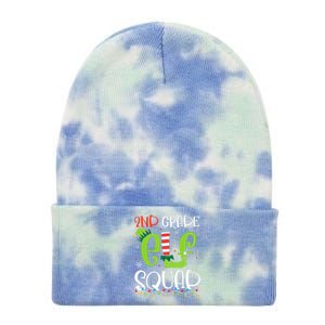 Elf Squad Second Grade Teacher Christmas 2nd Grade Teacher Tie Dye 12in Knit Beanie